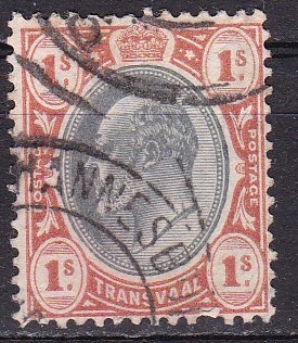 Transvaal 1902. Michel # 109. 1 shilling "Postage" Lav tagg. Pent, stemplet merke