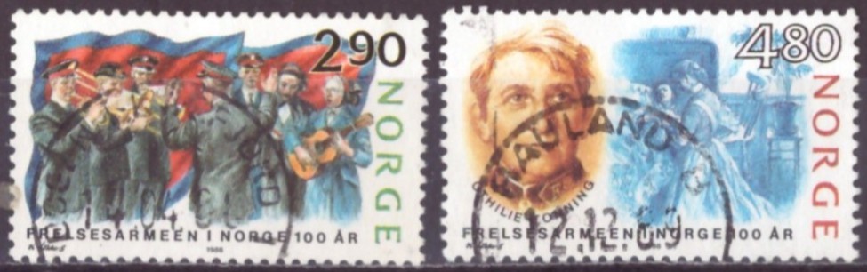 NK 1036-37. PEN RUNDSTEMPLA SERIE.   (10,-)