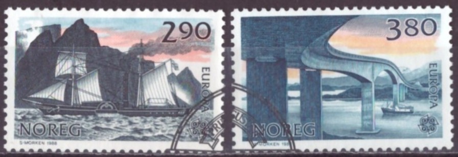 NK 1044-45. PEN RUNDSTEMPLA SERIE.   (12,-)