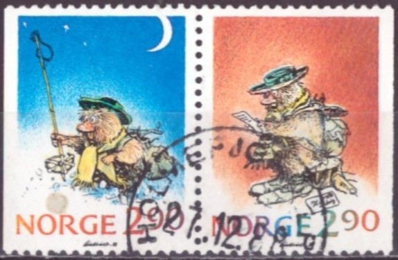 NK 1056/57. PEN RUNDSTEMPLA SERIE.    (22,-)