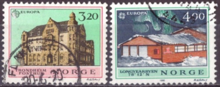 NK 1097-98. PEN RUNDSTEMPLA SERIE.   (8,-)