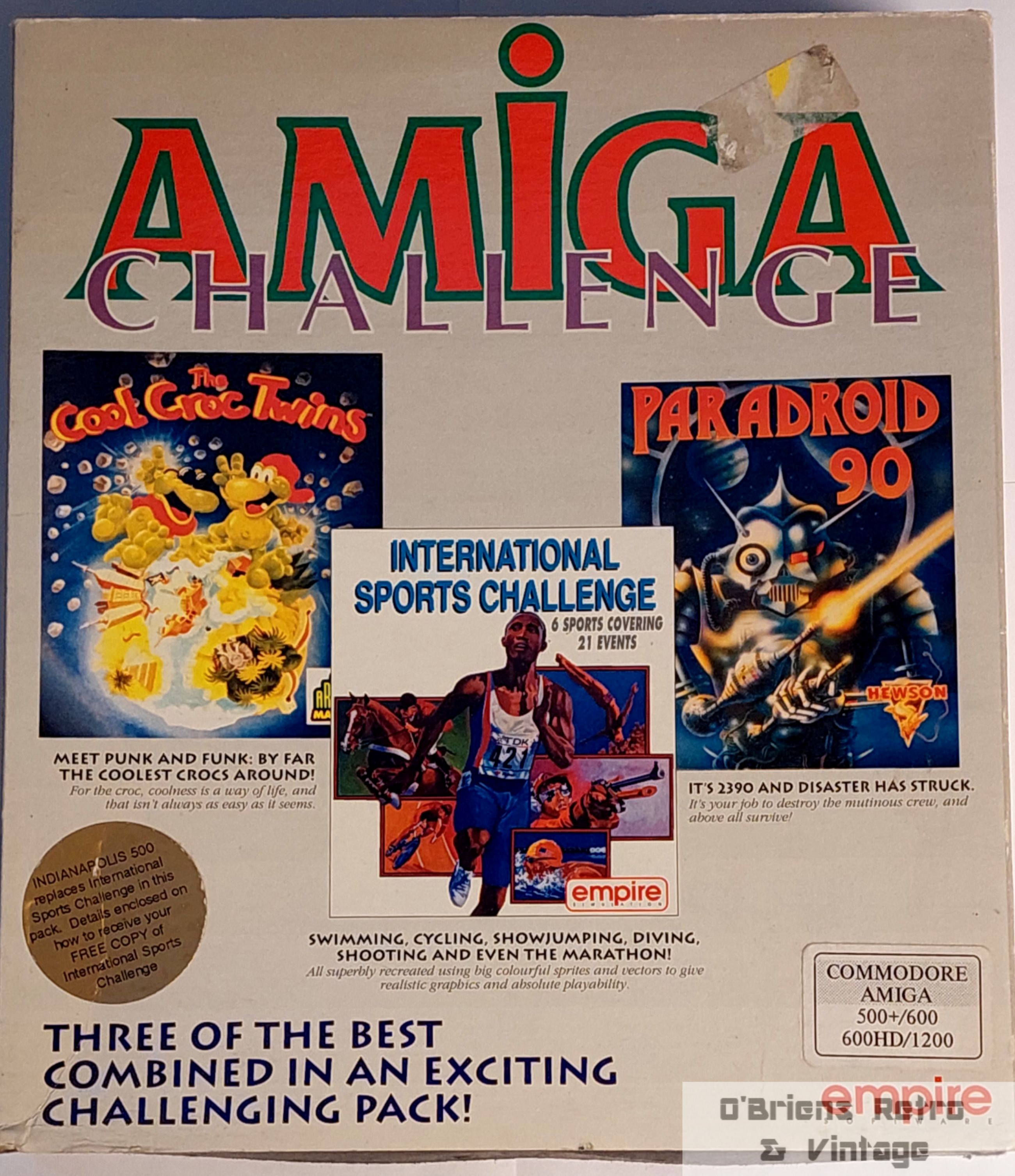 Amiga Challenge - Cool Croc Twins, International Sports Challenge, Paradroid 90 - Empire Software
