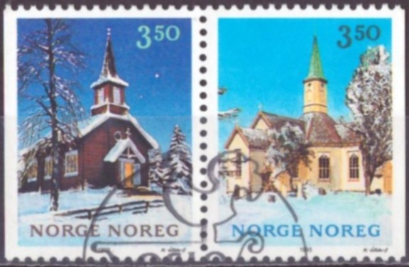 NK 1190-91. PEN RUNDSTEMPLA SERIE.   (22,-)