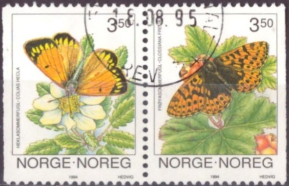 NK 1192-93. PEN RUNDSTEMPLA SERIE.   (9,-)