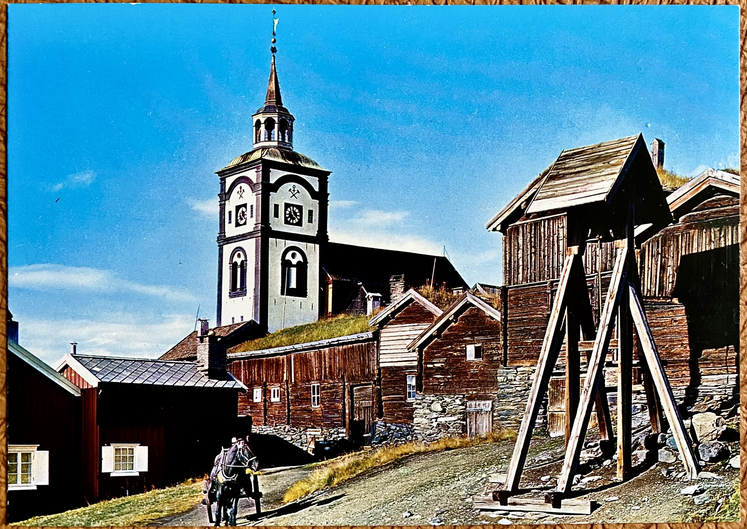 Kort Røros Stemplet Stavanger Johan Falkberget