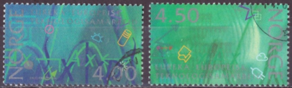 NK 1208-09. PEN RUNDSTEMPLA SERIE.   (10,-)