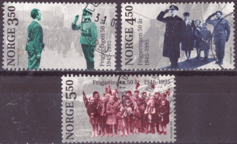 NK 1227-29. PEN RUNDSTEMPLA SERIE.   (8,-)