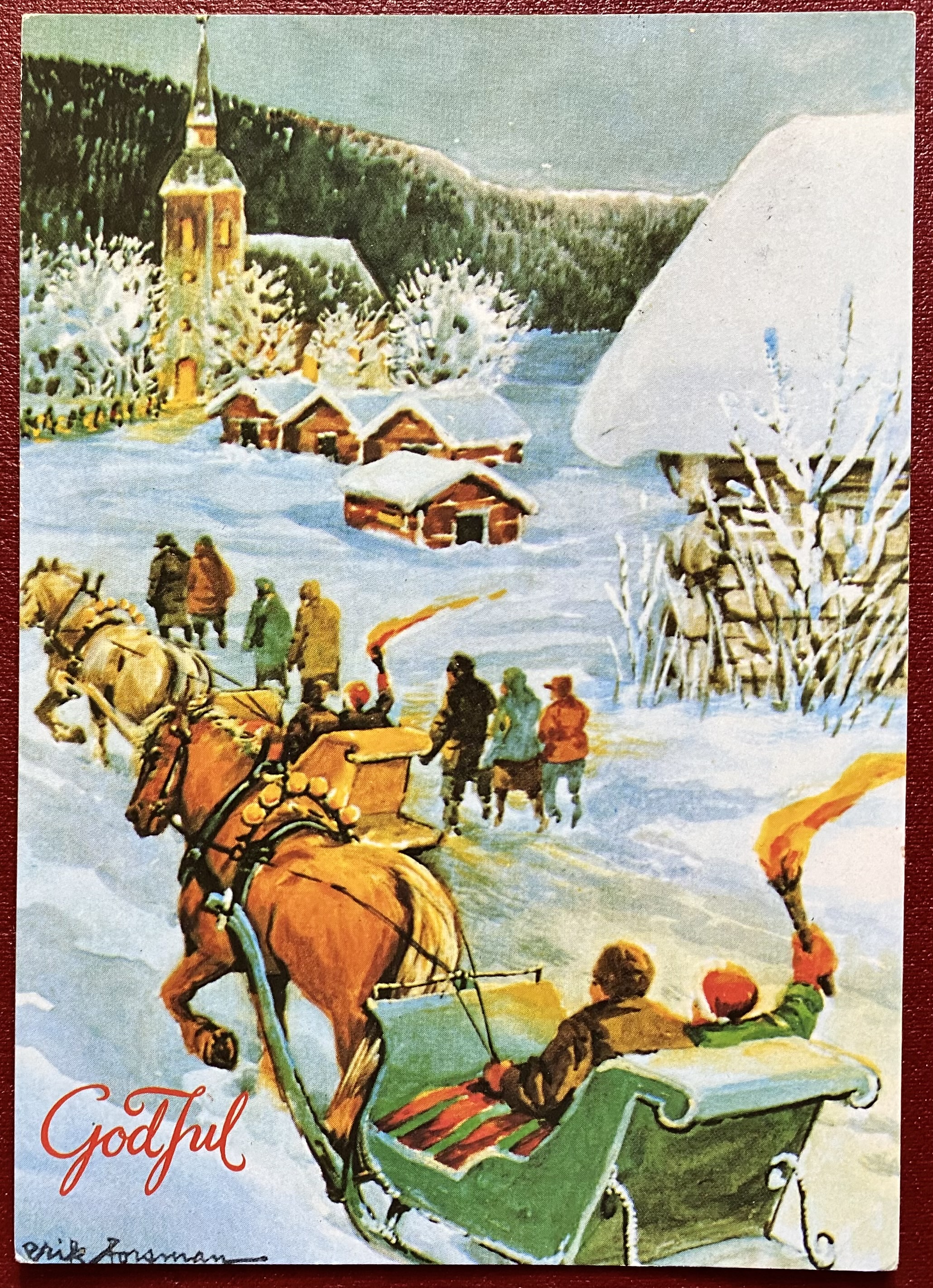 Julekort IOGT Norge Stemplet 1995
