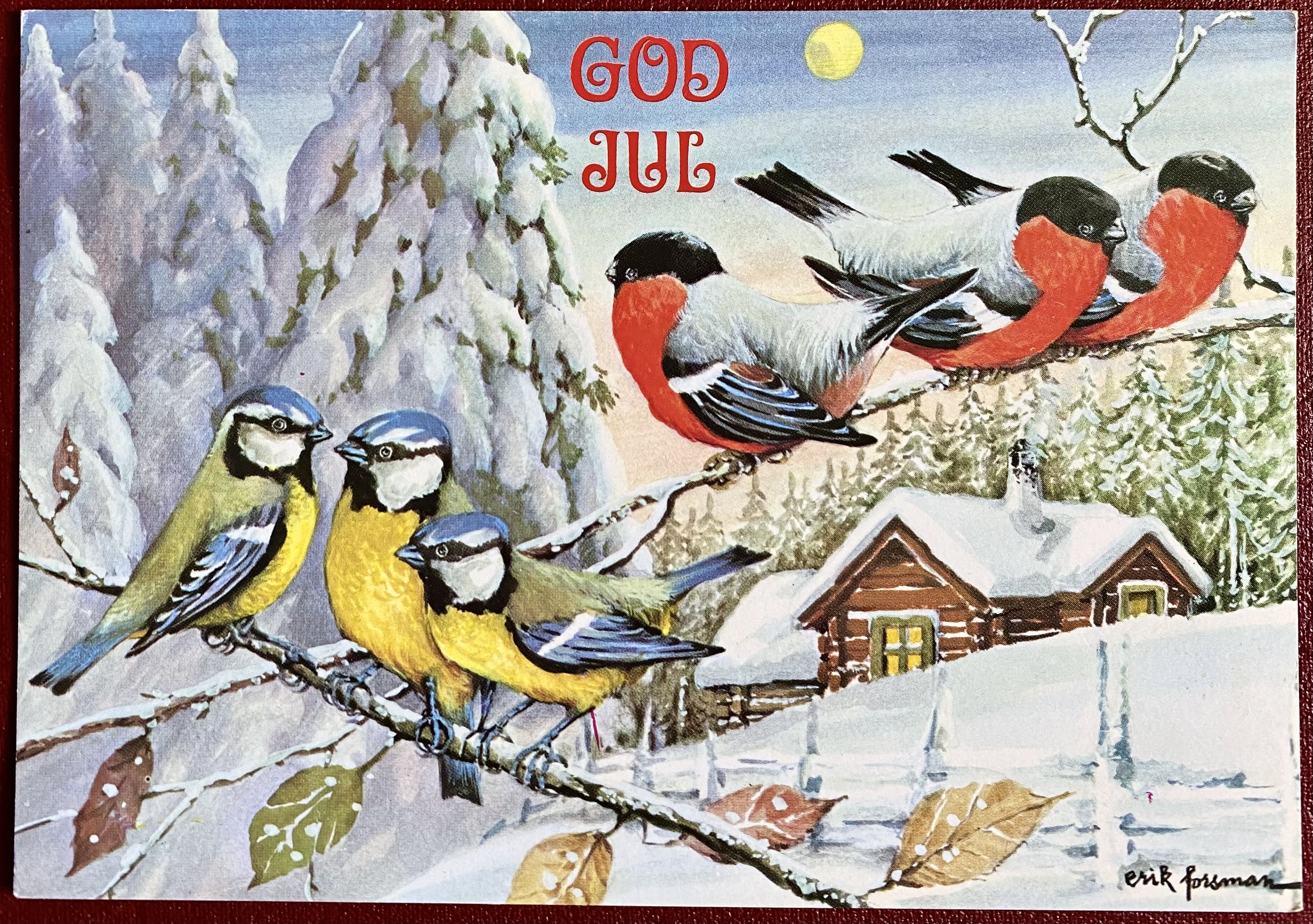 Julekort Erik Forsman Stemplet 1987