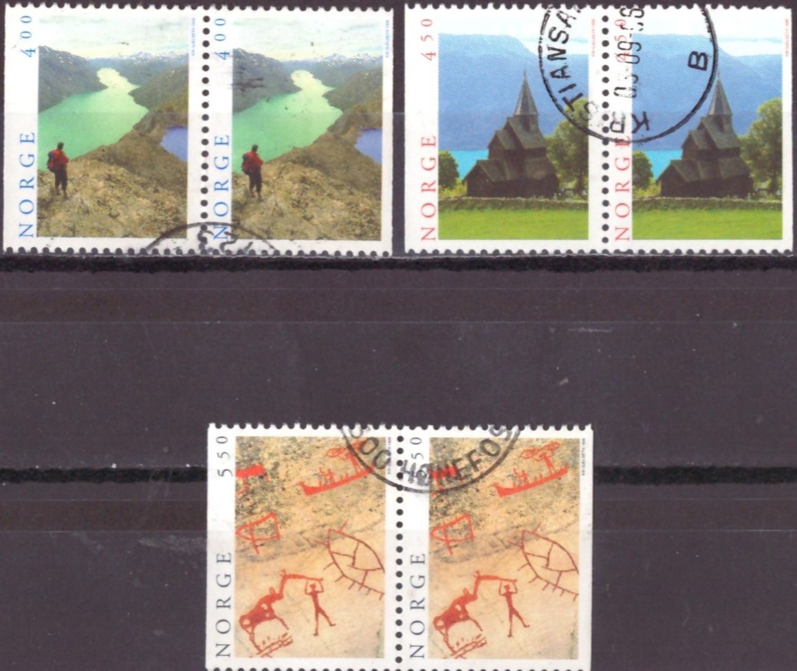 NK 1257/59. PEN RUNDSTEMPLA SERIE.    (60,-)