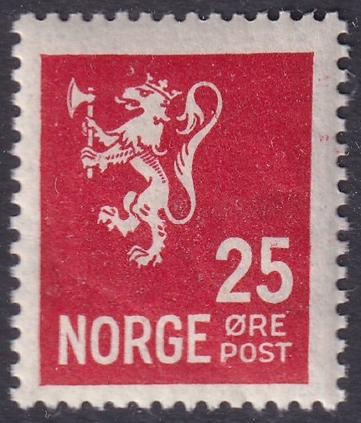 Nk 146 25 øre rød Løve II 1926/34 **