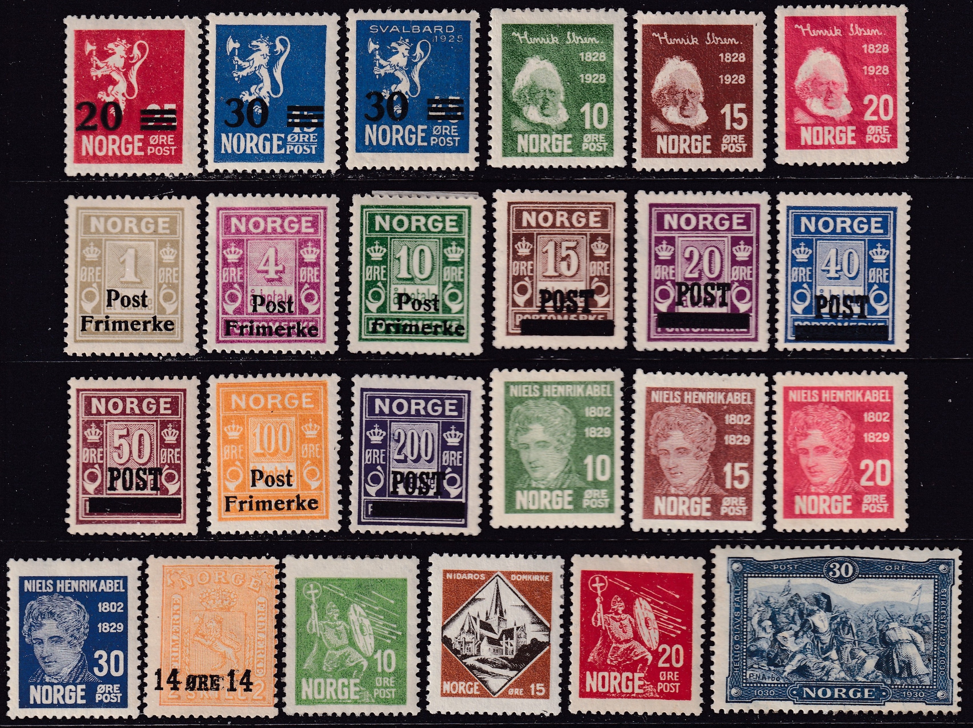 Diverse ustemplede merker 1927-30