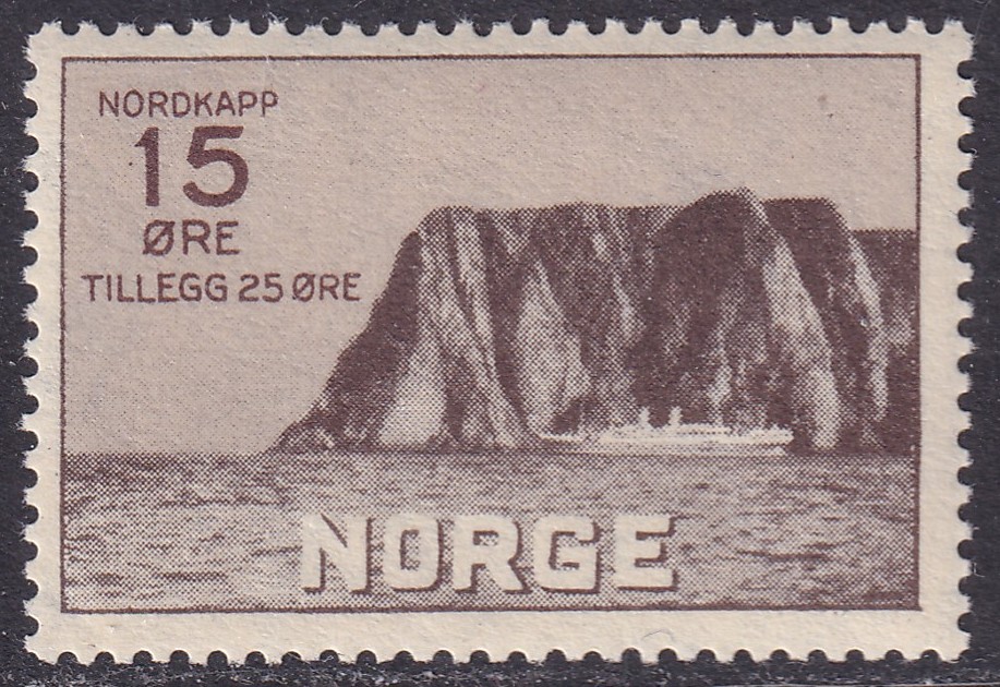 Nk 181 15 + 25 øre Nordkapp I 1930 **