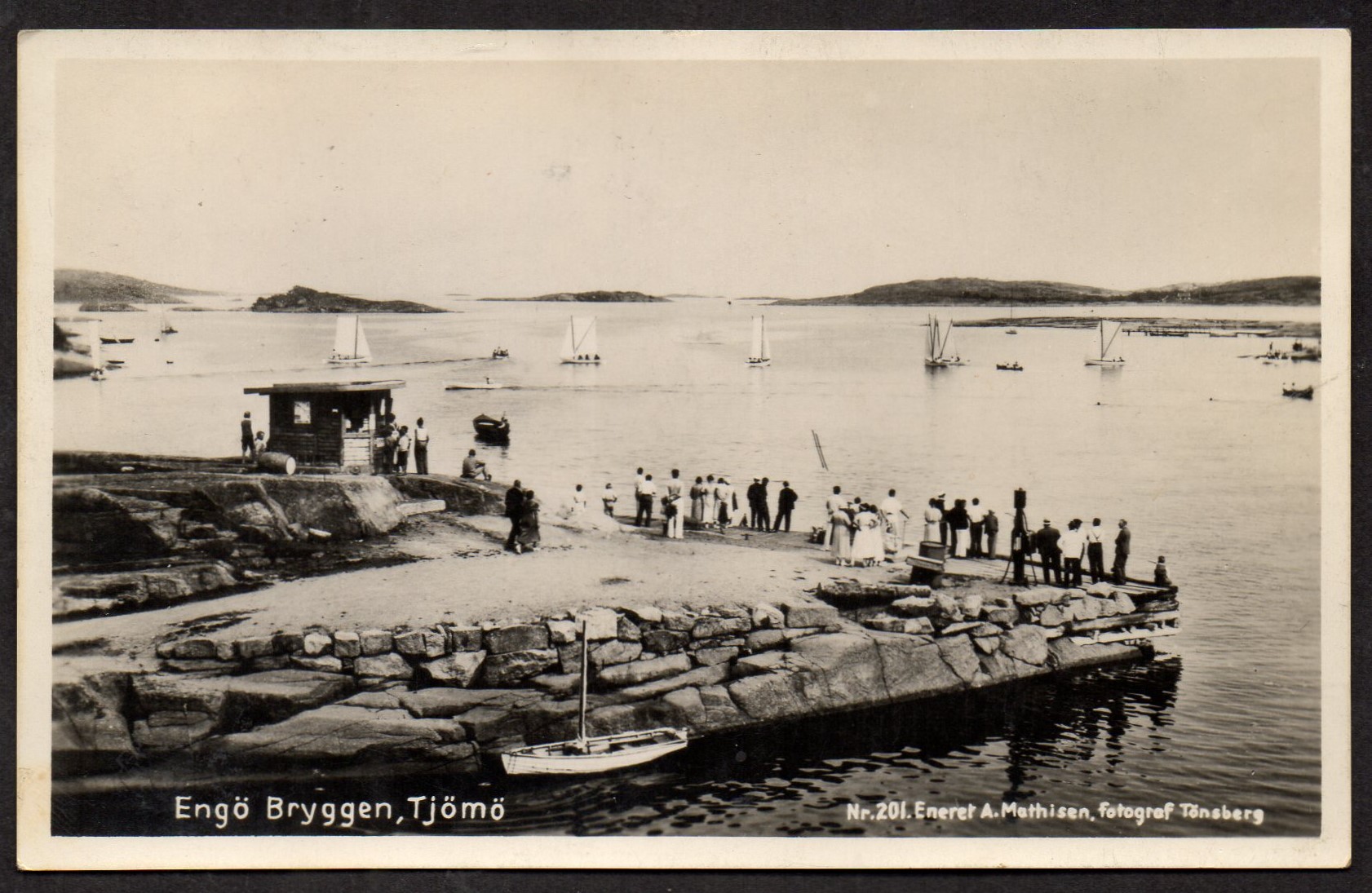 Kort Engø Bryggen - Tjøme - st Tønsberg 1936