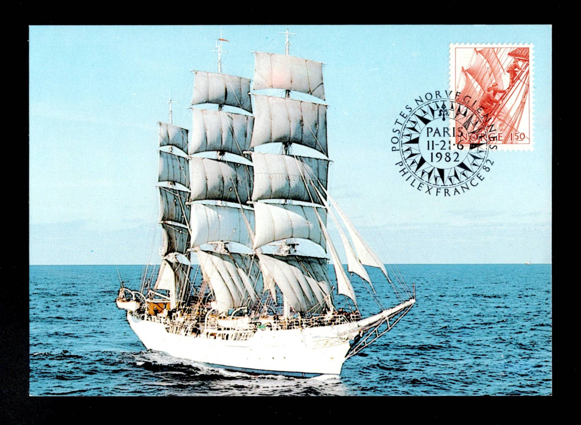 FDC 1981 NK887 Seilskipsmotiver på Radich kort