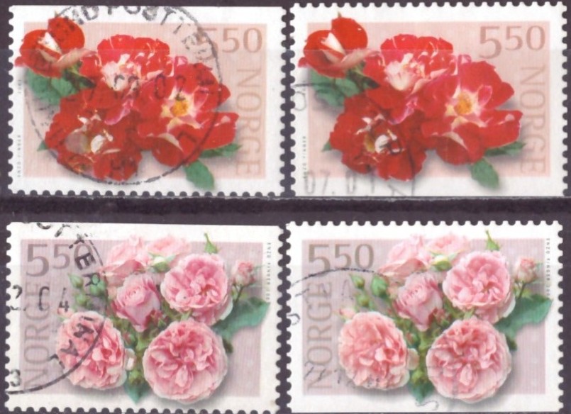 NK 1433-34. PEN RUNDSTEMPLA SERIE. (8,-)