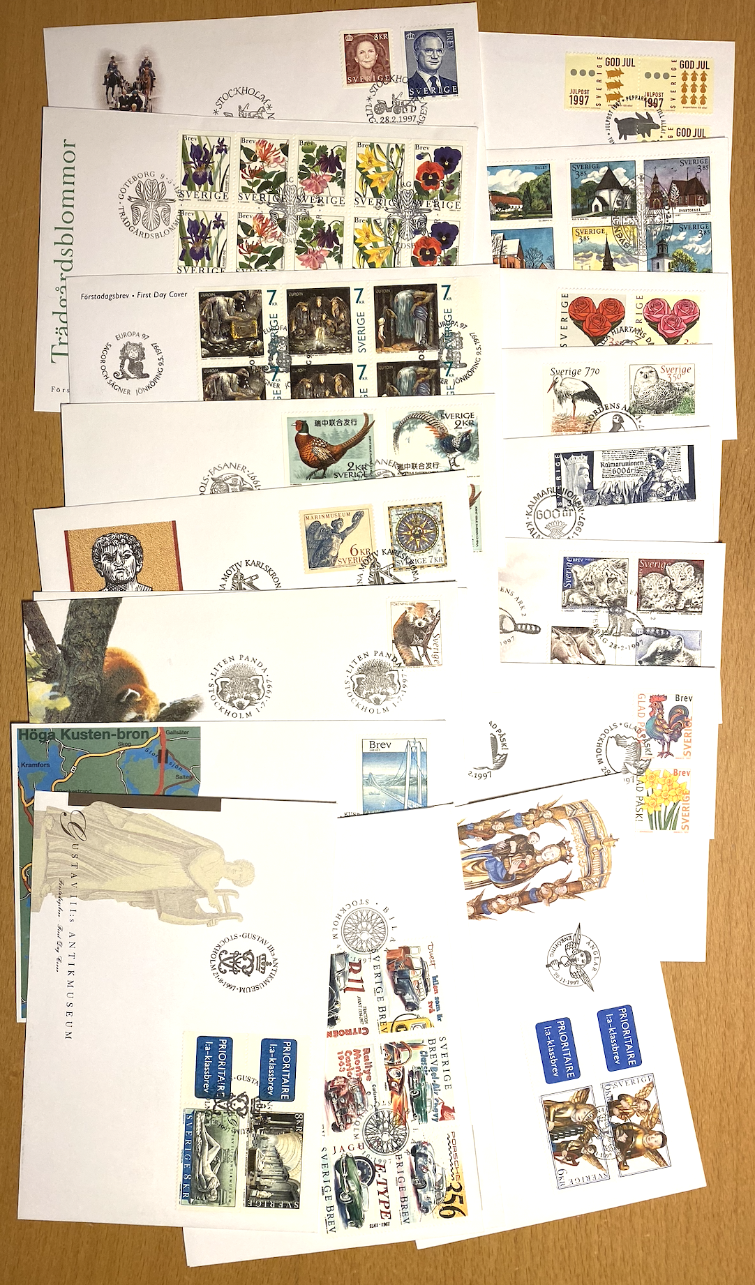1997. Sverige FDC komplett årgang