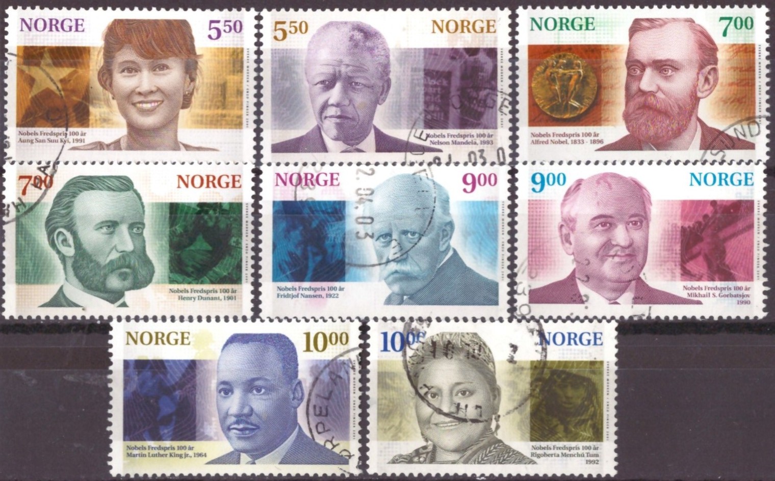 NK 1440-47. PEN RUNDSTEMPLA SERIE. (28,-)
