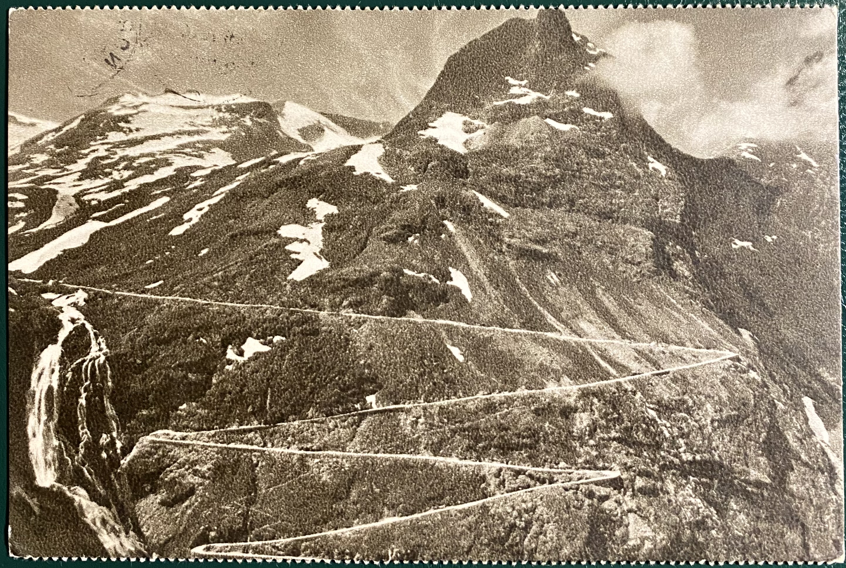 Kort Trollstigen med Bispen St Nordlandsbanen 1938