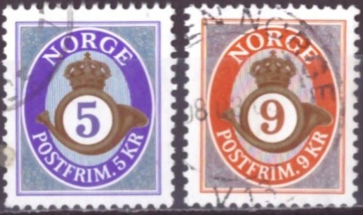 NK 1454-55. PEN RUNDSTEMPLA SERIE. (4,-)