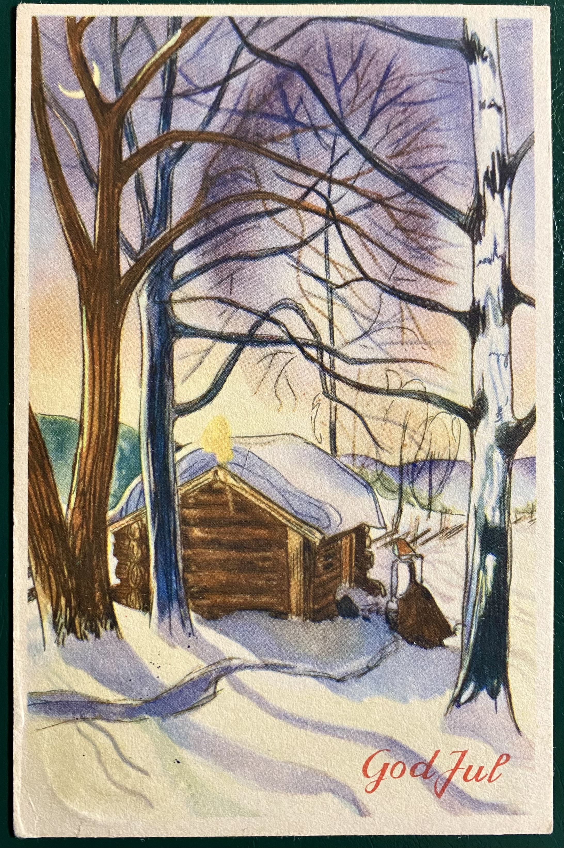 Julekort Børrehaug & Remen St 1951 m/Julemerke
