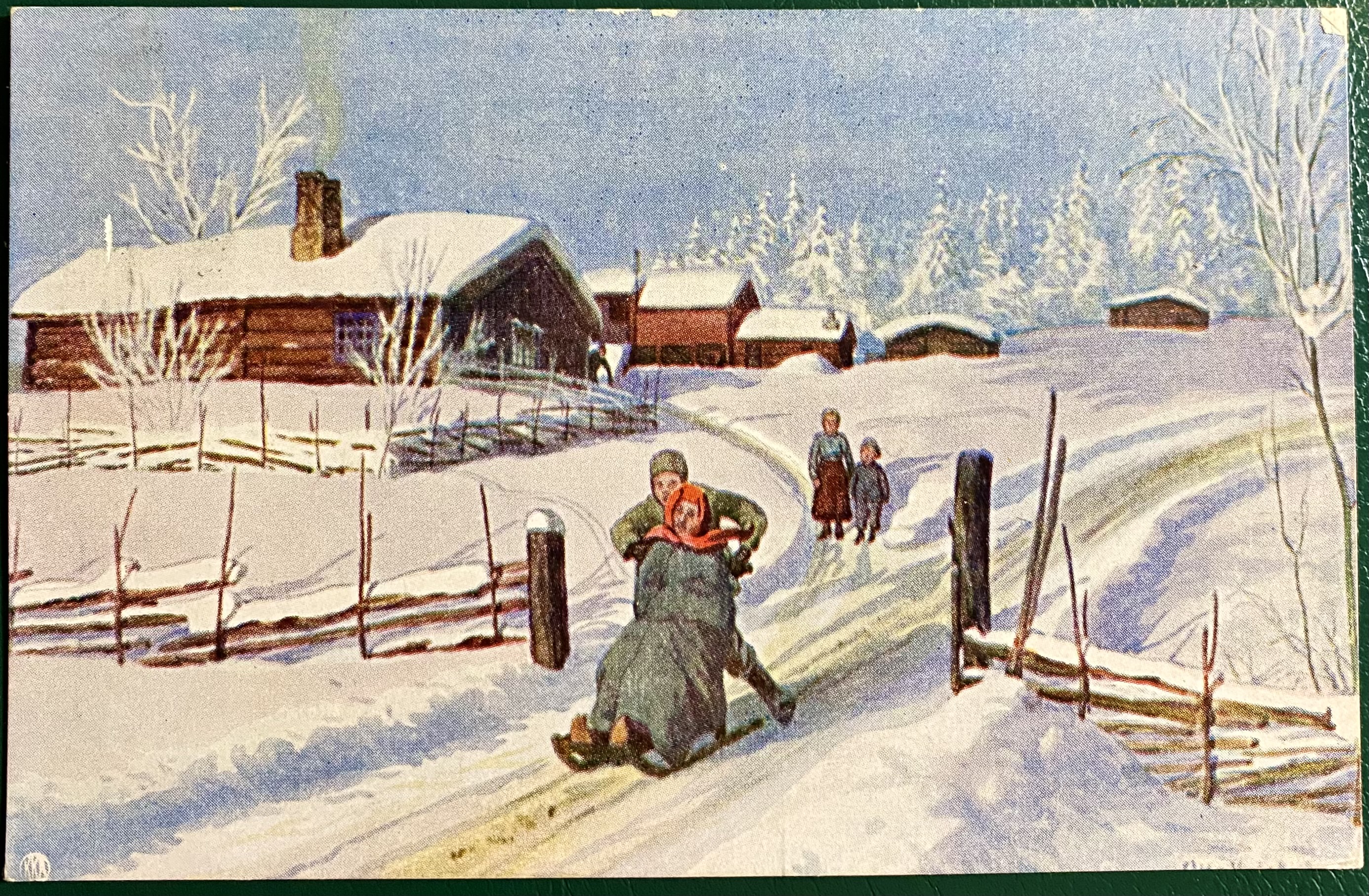 Julekort Mittet Serie 590 Stemplet 1908