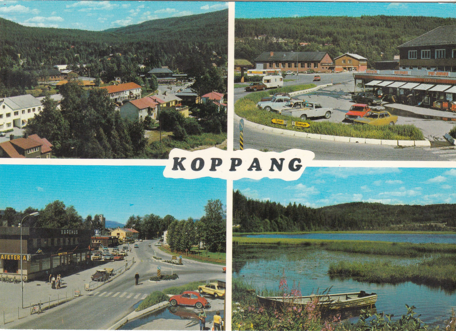 Koppang, sentrum i Stor-Elvdal ( Alvdal Fotoatelier 7274 )