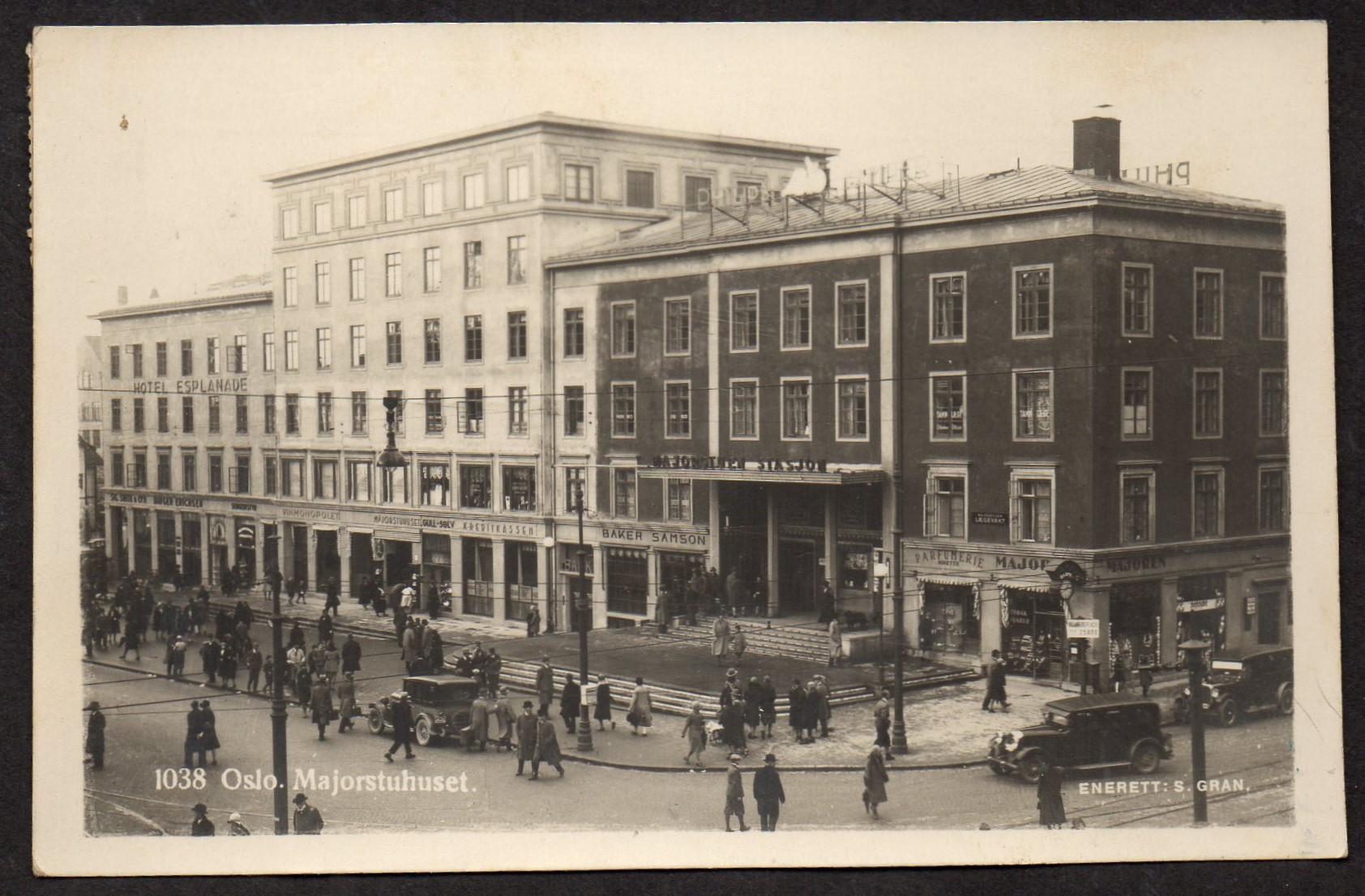 Kort Oslo-Majorstuhuset - st Oslo 1933- Enerett S.Gran