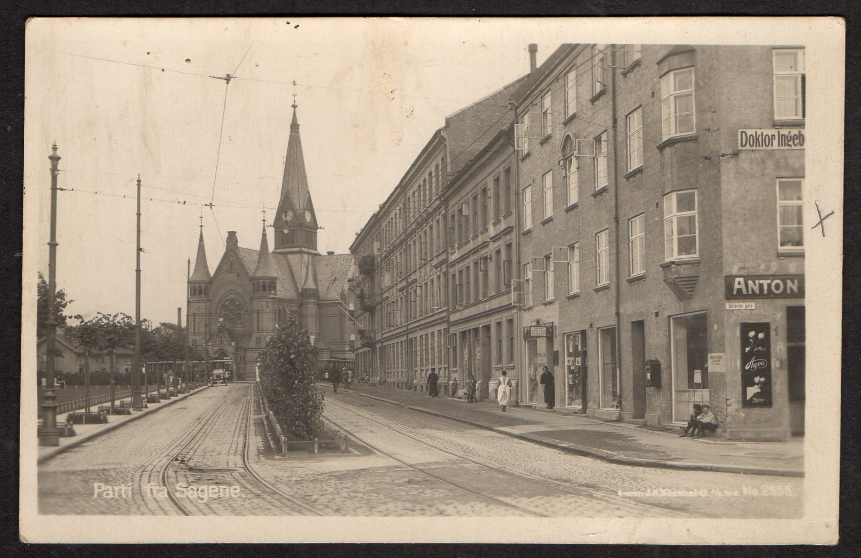 Kort Parti fra Sagene - st Oslo 1927 - Vanskelig å tyde utgiver