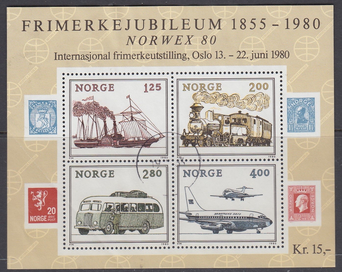 BL3 (NK865-868) med svakt sentralt stempel 19.07.83