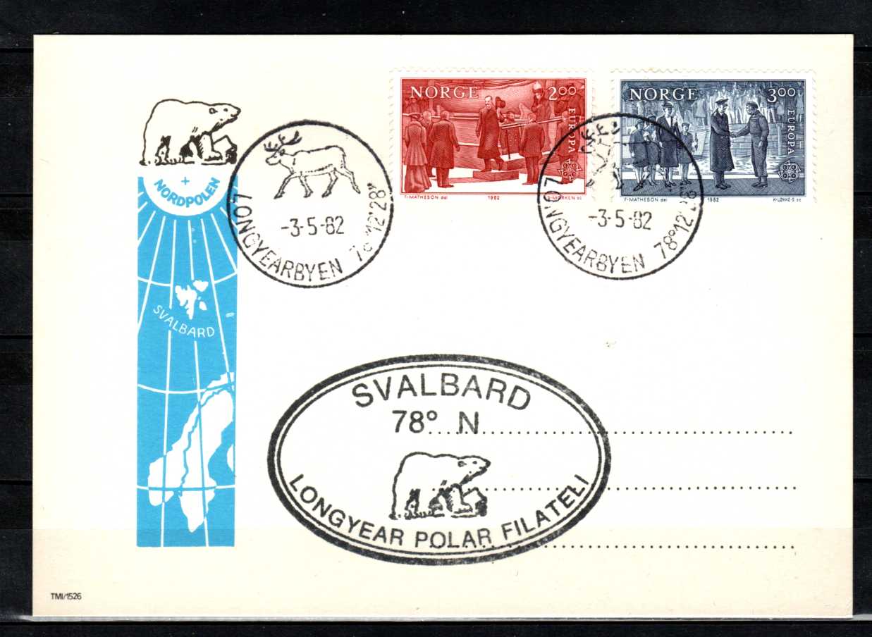 FDC HK 913-14 stemplet Longyearbyen