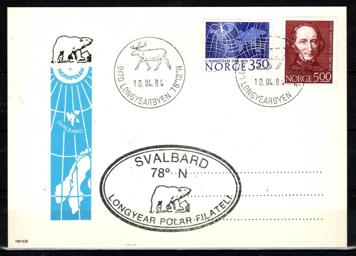 FDC HK 950-51 stemplet Longyearbyen