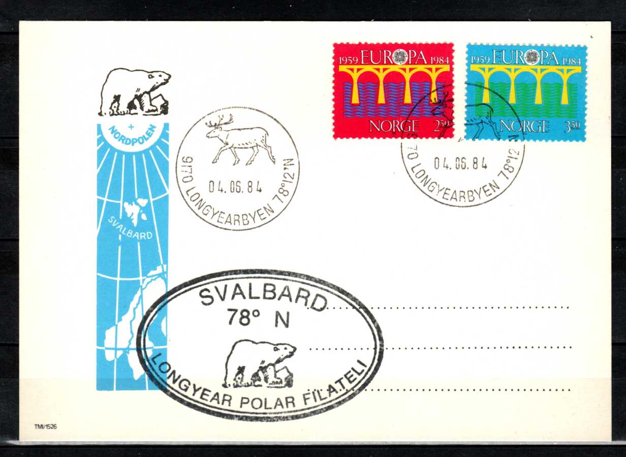 FDC HK 952-53 stemplet Longyearbyen