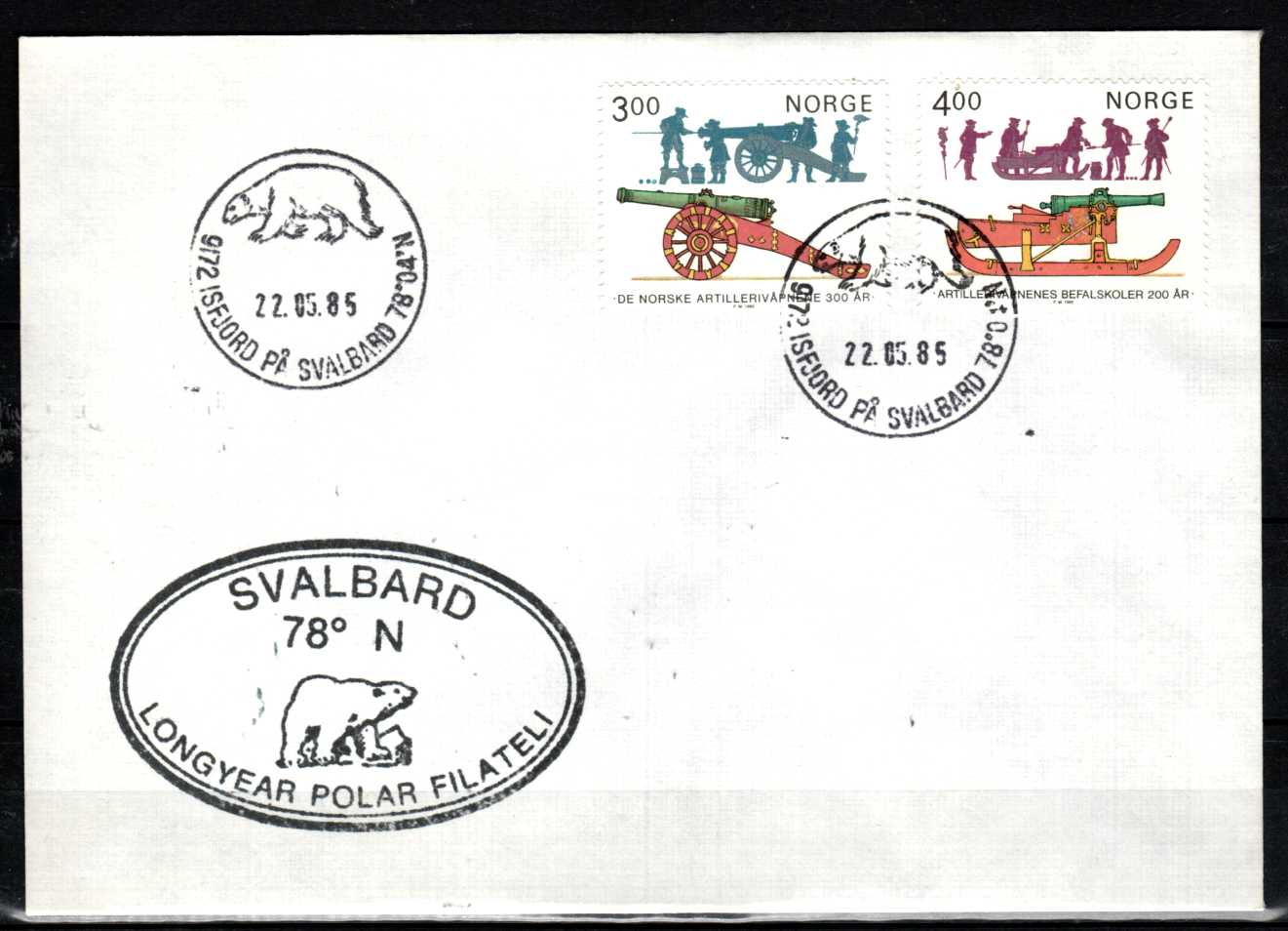 FDC HK 969-70 stemplet Isfjorden på Svalbard