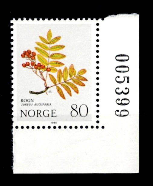 Postfrisk ** NK873 Blomster IV med kontrollnummer