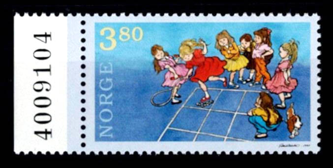 Postfrisk ** NK1339 Barneleker med kontrollnummer
