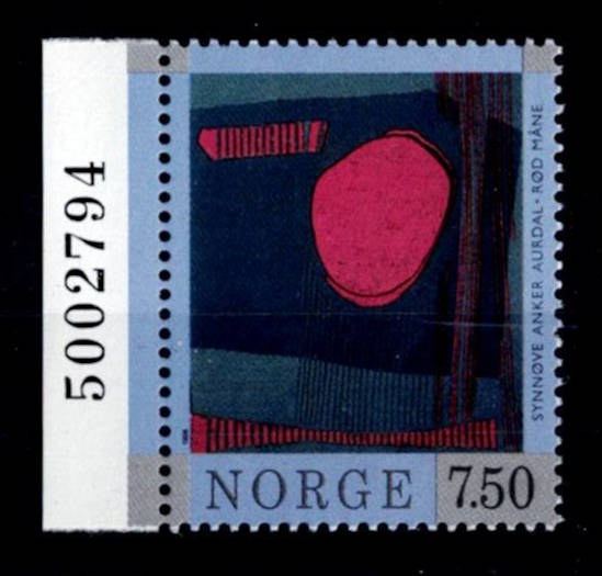 Postfrisk ** NK1337 Samtidskunst med kontrollnummer