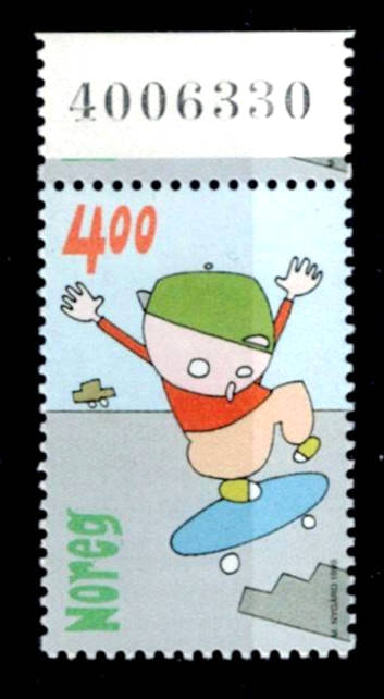 Postfrisk ** NK1374 Barneleker med kontrollnummer