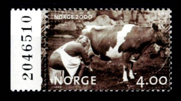 Postfrisk ** NK1369 Hverdagen med kontrollnummer