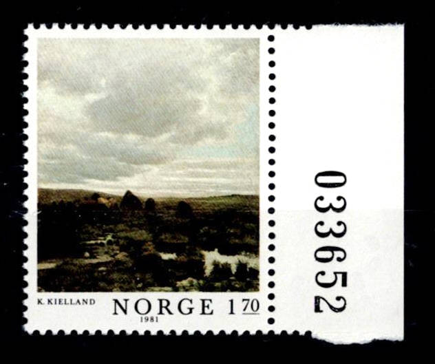 Postfrisk ** NK896 Malerkunst V med kontrollnummer
