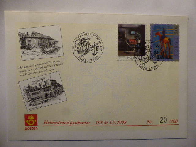 HOLMESTRAND POSTKONTOR 195 ÅR