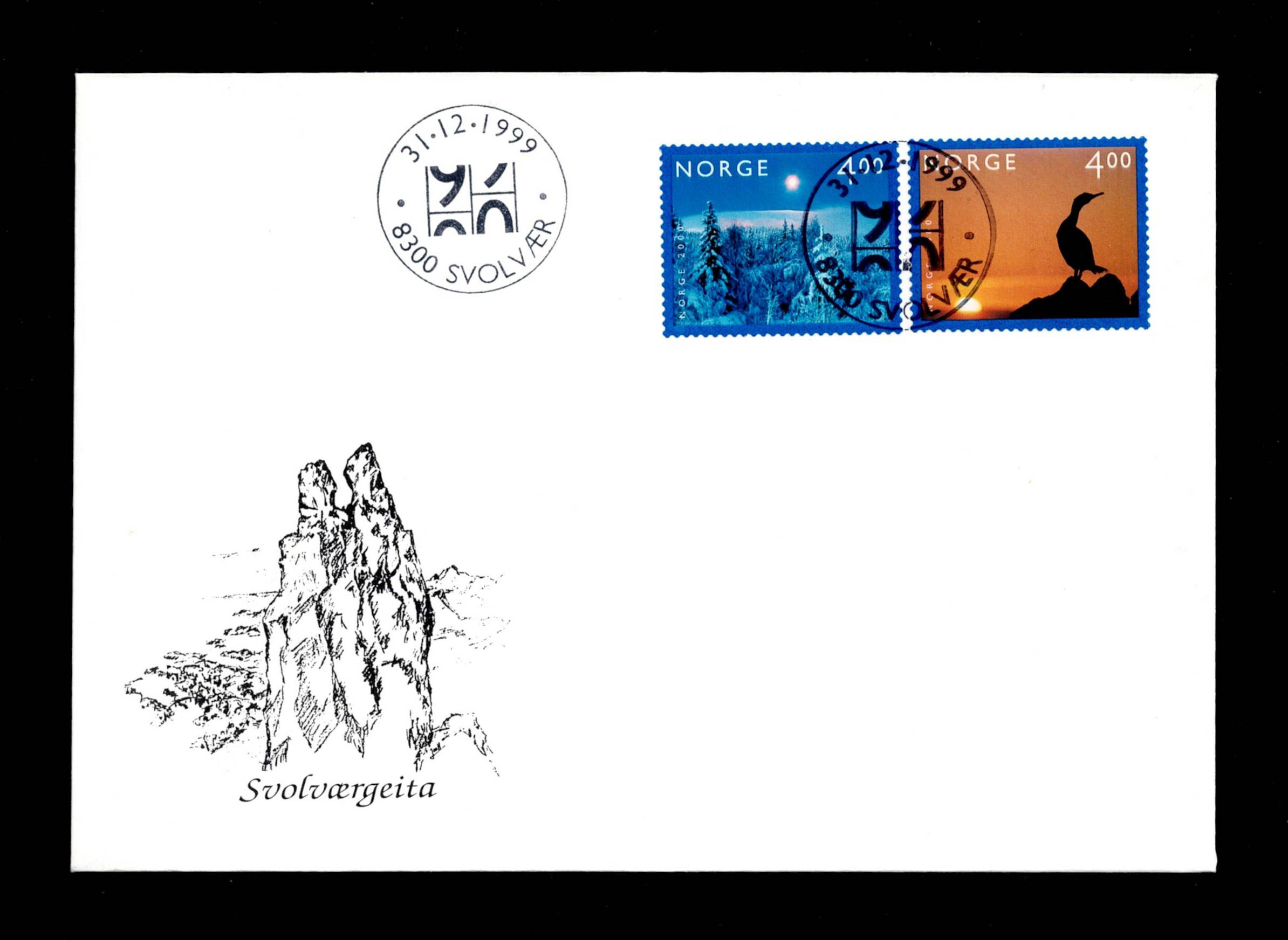 FDC 1999 NK1380-81 SVOLVÆR vignet Svolværgeita UREG