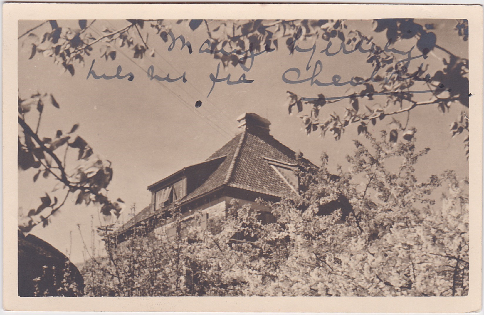 Ukjent hus i Oslo 1936 eller kan det være fra Festningen Akershus-Kortet datert Festningen 25/6-36