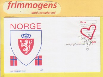 Valentins Dag,  Norge FDC NK 1557 (48843)