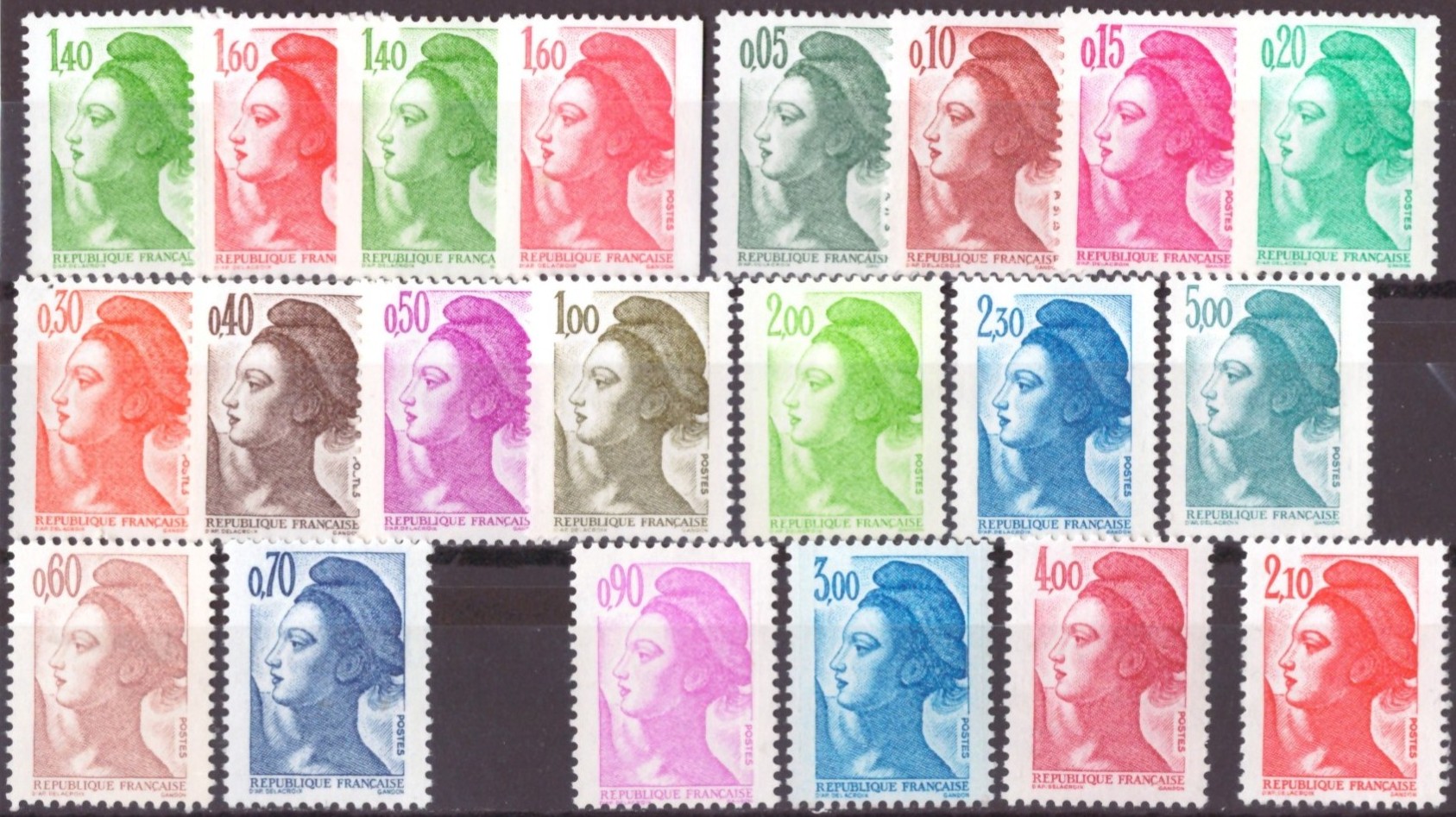 FRANKRIKE. AFA DIV.2359-2522. POSTFRISK**   (124,-)