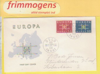 Europa 1963,  Norge FDC NK 540-41 (48849)