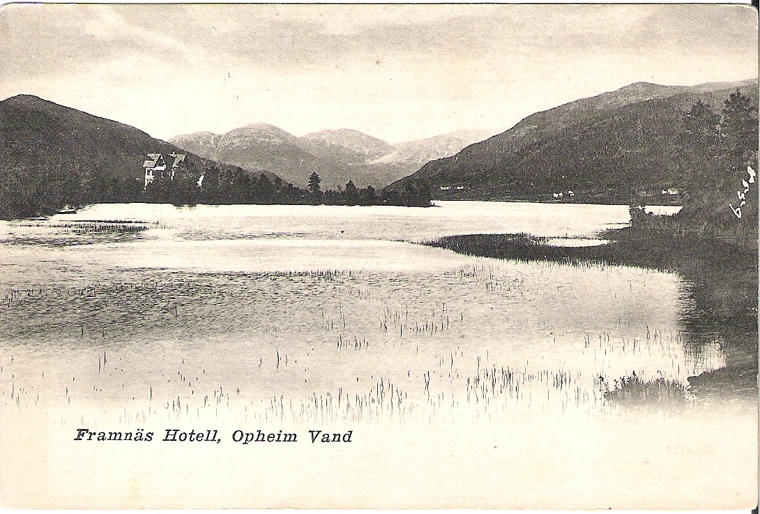 Framnäs Hotell, Opheim. Svensk kort