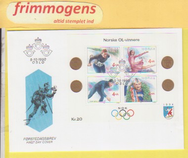 OL-vinnere,  Norge FDC NK BL 13 (48864)