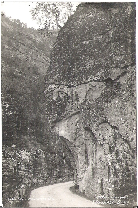 Voss, ved Aasbrække Bro 1906. K. Knudsen