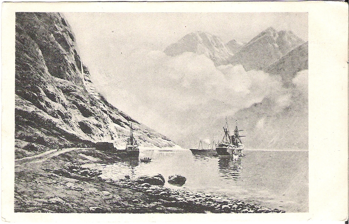 Gudvangen. Tysk kort